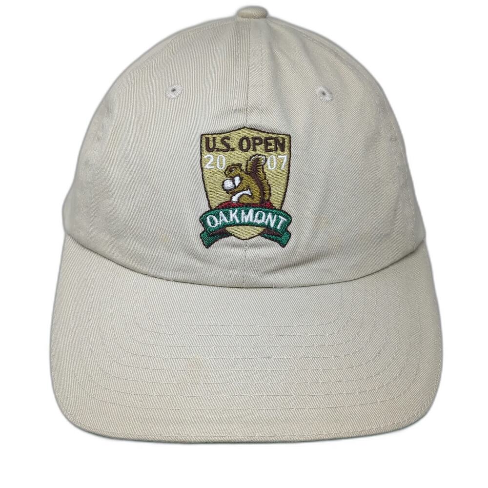USGA Baseball Cap Beige One Size 2007 US Open Oakmont Member Squirrel Golf hat